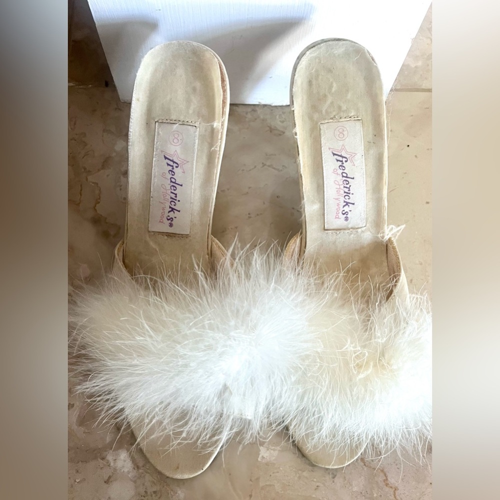 Vintage Frederick’s of Hollywood Boudoir Feathered Shoes